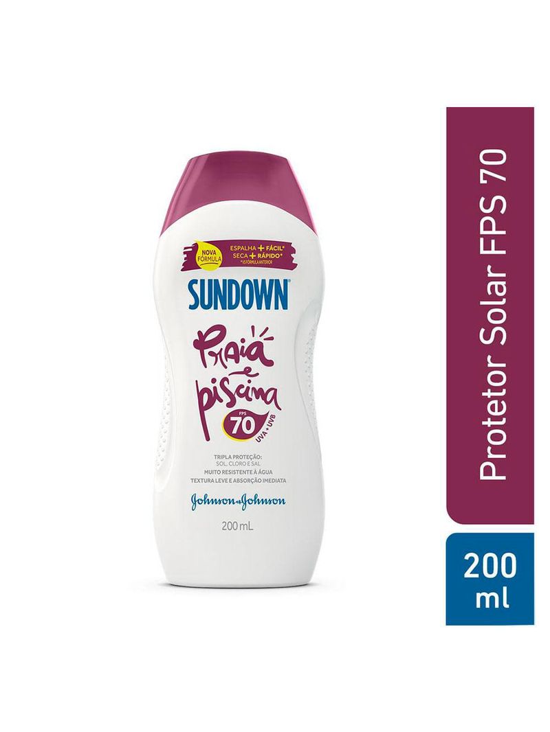 Protetor solar sundown praia e piscina- fps70