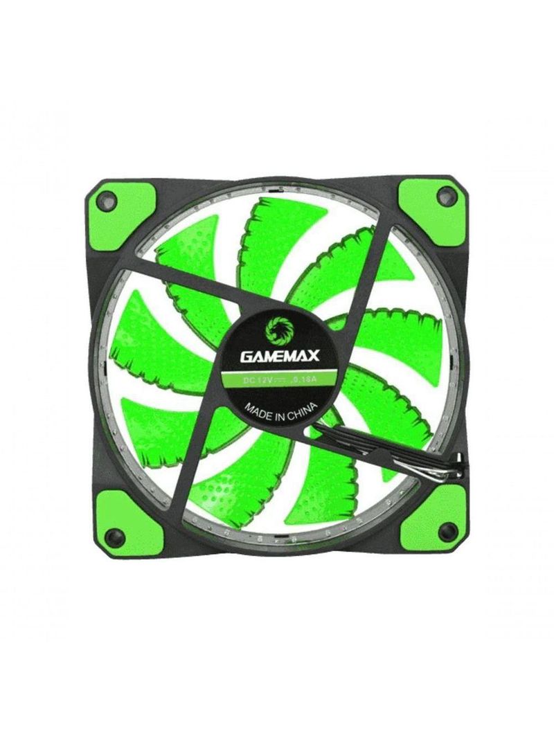Fan Gamemax Para Pc Gamer Gf12g 12cm Verde 32 Led