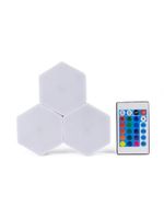 Kit 3 Lampadas Luminaria Led Sem Fio Rgb Touch De Encaixe