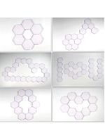 Lampada Luminaria Quantica 5 Led Hexagonal Touch Modular