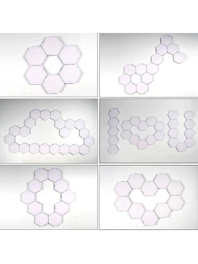 Lampada Luminaria Quantica 5 Led Hexagonal Touch Modular