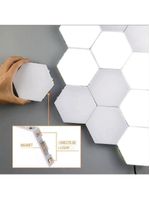 Lampada Luminaria Quantica 5 Led Hexagonal Touch Modular