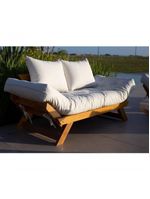 Sofá Japão Futon Acquablock Madeira Nobre Natural - Branco Off