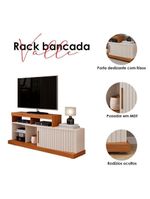 Rack Bancada Para Sala Ambiente Valle Freijó Off White ? Dj Móveis