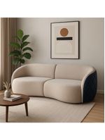 Sofá Organico Modulado Bipartido Curvo 288cm 3 Lugares Viena Linha Premium Veludo E Courino