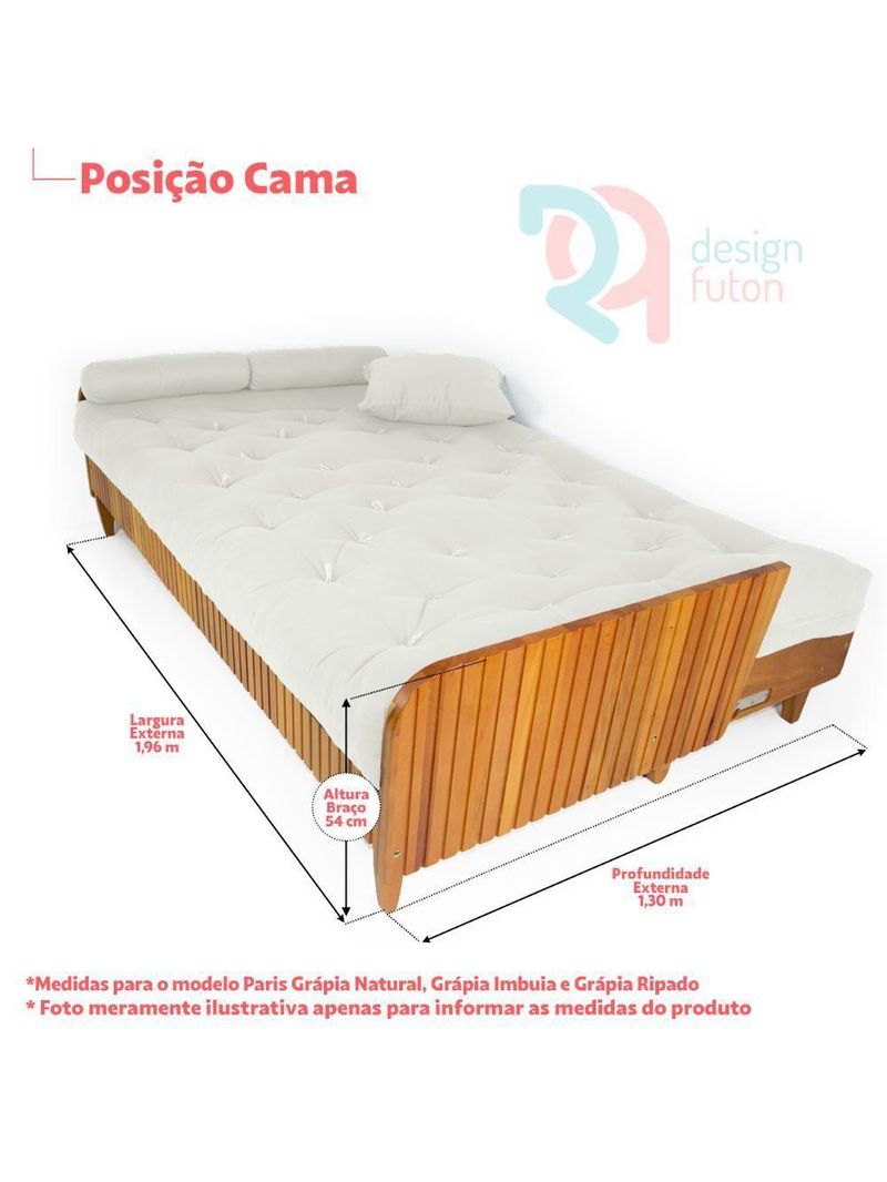 Sofá Cama Paris Ripado Branco Acquablock Azul Royal Nobre