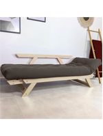Sofá Japão Futon Acquablock Chumbo Em Madeira Maciça