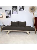Sofá Japão Futon Acquablock Chumbo Em Madeira Maciça