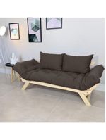 Sofá Japão Futon Acquablock Chumbo Em Madeira Maciça