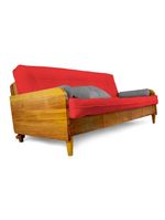 Sofá Cama Paris Acquablock Vermelho Em Madeira Maciça Alto Padrão