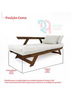 Sofá Japão Futon Acquablock Chumbo Em Madeira Maciça
