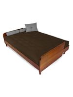 Sofá Cama Paris Acquablock Marrom Madeira Maciça Cor Imbuia