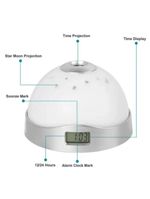 Relogio Projetor Luminaria Ceu Estrelado Despertador Infantil Abajur Luz Noturna Astronauta Galaxia Led