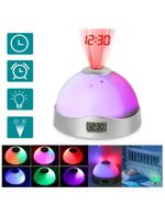 Relogio Projetor Luminaria Ceu Estrelado Despertador Infantil Abajur Luz Noturna Astronauta Galaxia Led
