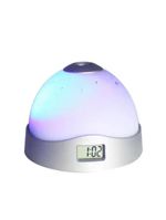 Relogio Projetor Luminaria Ceu Estrelado Despertador Infantil Abajur Luz Noturna Astronauta Galaxia Led