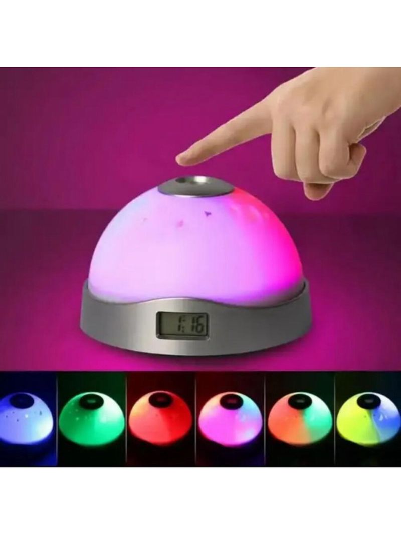 Relogio Projetor Luminaria Ceu Estrelado Despertador Infantil Abajur Luz Noturna Astronauta Galaxia Led