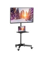 Suporte Para Tv De Chao Com Rodinhas Estante Para Monitor Televisao Universal Com Prateleira Ate 65 Polegadas Estante Pe