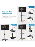 Suporte Para Tv De Chao Com Rodinhas Estante Para Monitor Televisao Universal Com Prateleira Ate 65 Polegadas Estante Pe