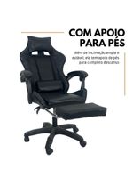 Cadeira Gamer Stillus Ergonômica-Apoio Para Os Pés - Preto