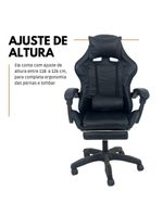 Cadeira Gamer Stillus Ergonômica-Apoio Para Os Pés - Preto