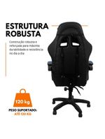 Cadeira Gamer Stillus Ergonômica Com Apoio Para Os Pés Azul