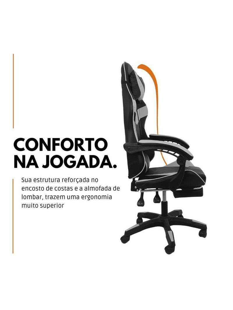 Cadeira Gamer Stillus Ergonômica Com Apoio Para Os Pés