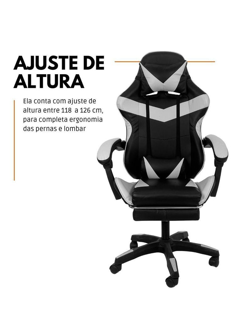 Cadeira Gamer Stillus Ergonômica Com Apoio Para Os Pés