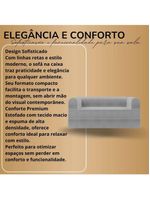Sofá 2 Lugares Na Caixa Modular Linho Bege Cinza