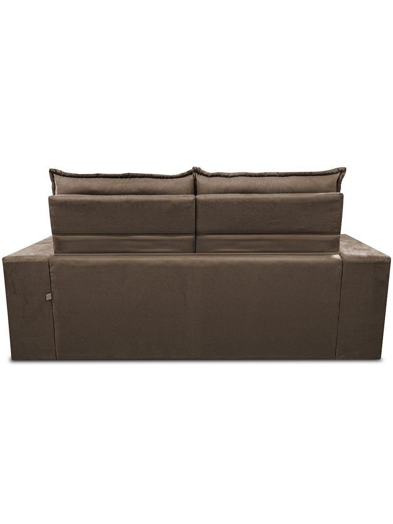 Sofá Retrátil E Reclinável 2,00m Essence Velusoft Castor Cama Inbox