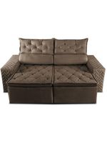 Sofá Retrátil E Reclinável 2,00m Essence Velusoft Castor Cama Inbox