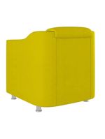 Kit Sofá Namoradeira + 02 Poltrona Tilla Recepção Sala Suede amarelo