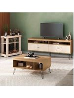 Rack Mesa De Centro Carrinho RMC4642 Arly Carvalho Off White