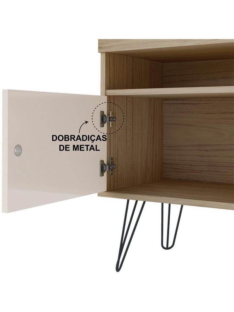 Rack Mesa De Centro Carrinho RMC4642 Arly Carvalho Off White