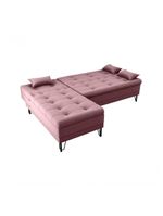 Sofá Cama Com Chaise 3 Lugares 2,00 Mts Nice Matrix Rosê