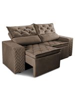 Sofá Retrátil E Reclinável 2,30m Essence Velusoft Castor Cama Inbox