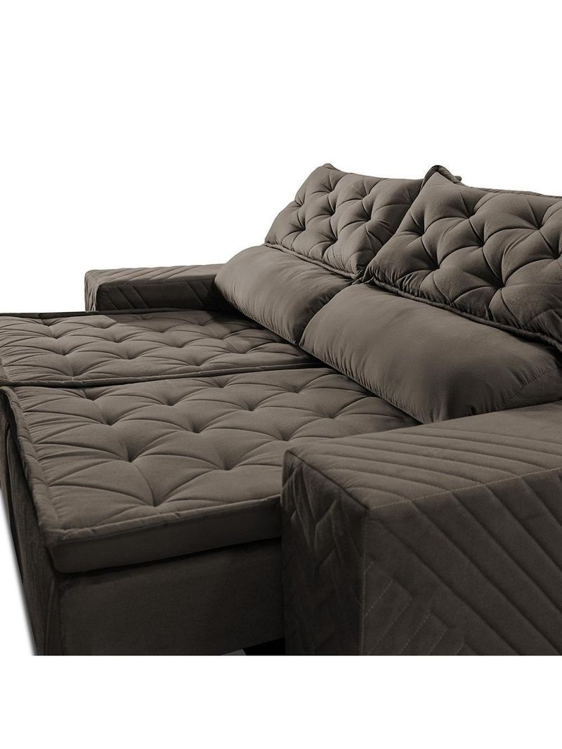 Sofá Retrátil E Reclinável 2,30m Essence Velusoft Café Cama Inbox
