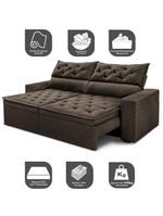 Sofá Retrátil E Reclinável 2,30m Essence Velusoft Café Cama Inbox