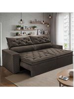 Sofá Retrátil E Reclinável 2,30m Essence Velusoft Café Cama Inbox