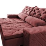 Sofá Retrátil E Reclinável 2,00m Essence Velusoft Vermelho Cama Inbox