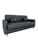 Sofá Cama Premium 3 Lugares 1,90 Larg Emilia Matrix Veludo Cinza