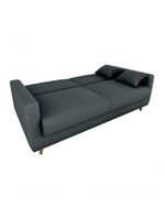 Sofá Cama Premium 3 Lugares 1,90 Larg Emilia Matrix Veludo Cinza