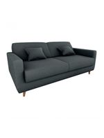 Sofá Cama Premium 3 Lugares 1,90 Larg Emilia Matrix Veludo Cinza