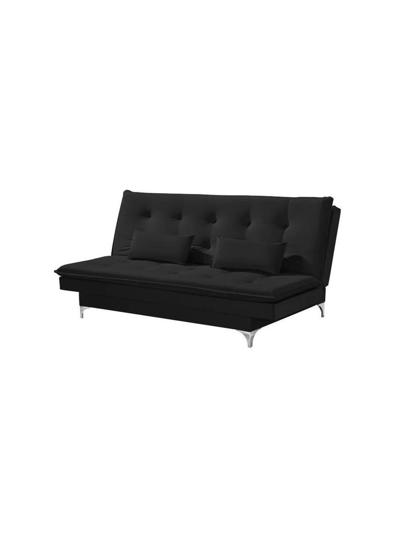 Sofá Cama Casal Berlim 190cm Design Moderno Veludo Preto