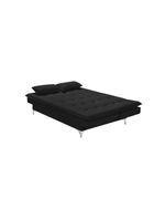 Sofá Cama Casal Berlim 190cm Design Moderno Veludo Preto