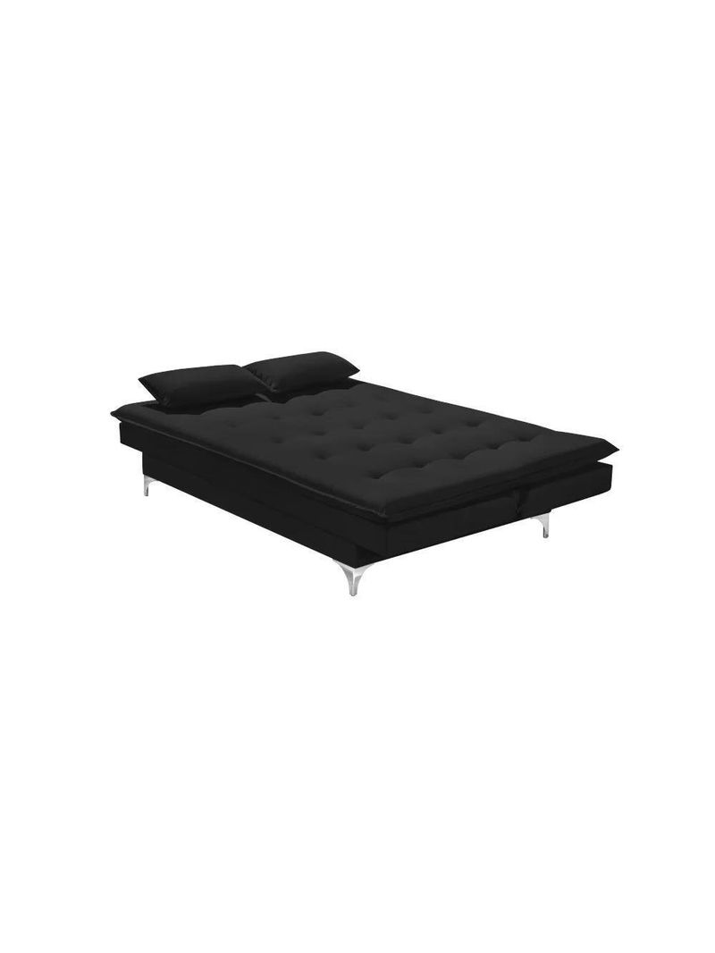 Sofá Cama Casal Berlim 190cm Design Moderno Veludo Preto