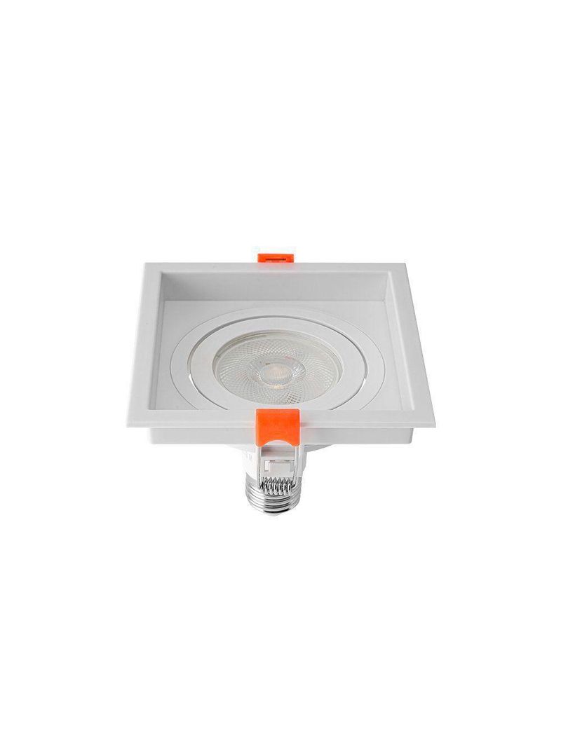 Spot De Embutir Recuado Nordecor Loyo Para 1 Lâmpada Par 20 E27 Quadrado Branco