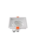 Spot De Embutir Recuado Nordecor Loyo Para 1 Lâmpada Par 20 E27 Quadrado Branco