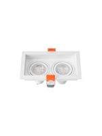 Spot De Embutir Recuado Nordecor Loyo Para 2 Lâmpadas Gu10 Mr11 Branco