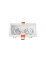 Spot De Embutir Recuado Nordecor Loyo Para 2 Lâmpadas Gu10 Mr11 Branco