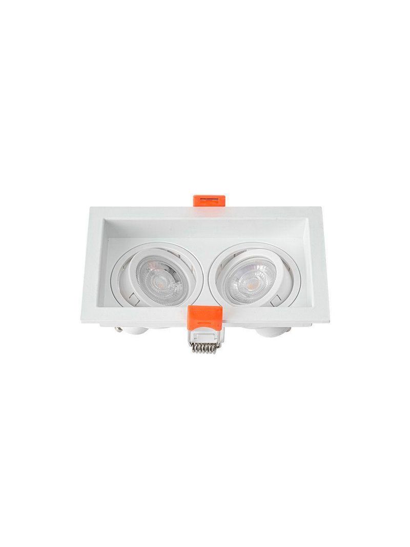 Spot De Embutir Recuado Nordecor Loyo Para 2 Lâmpadas Gu10 Mr11 Branco